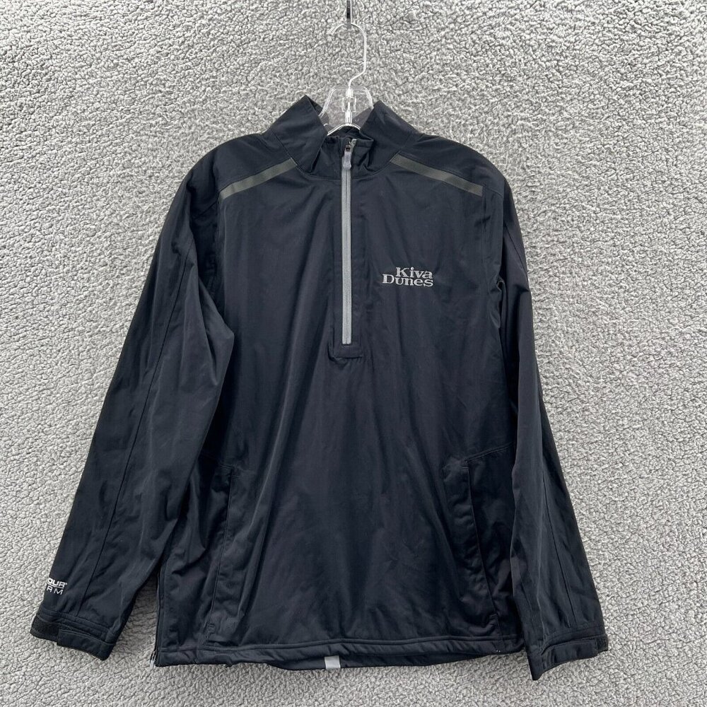 New Under Armour Mens Golf Jacket Medium Black 1/4 Zip All Seasons Water Proof